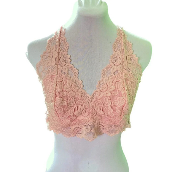 JENNY Jen Mia Lace Pale Pink Bralette, Hourglass Racerback, Size XL - Picture 12 of 12